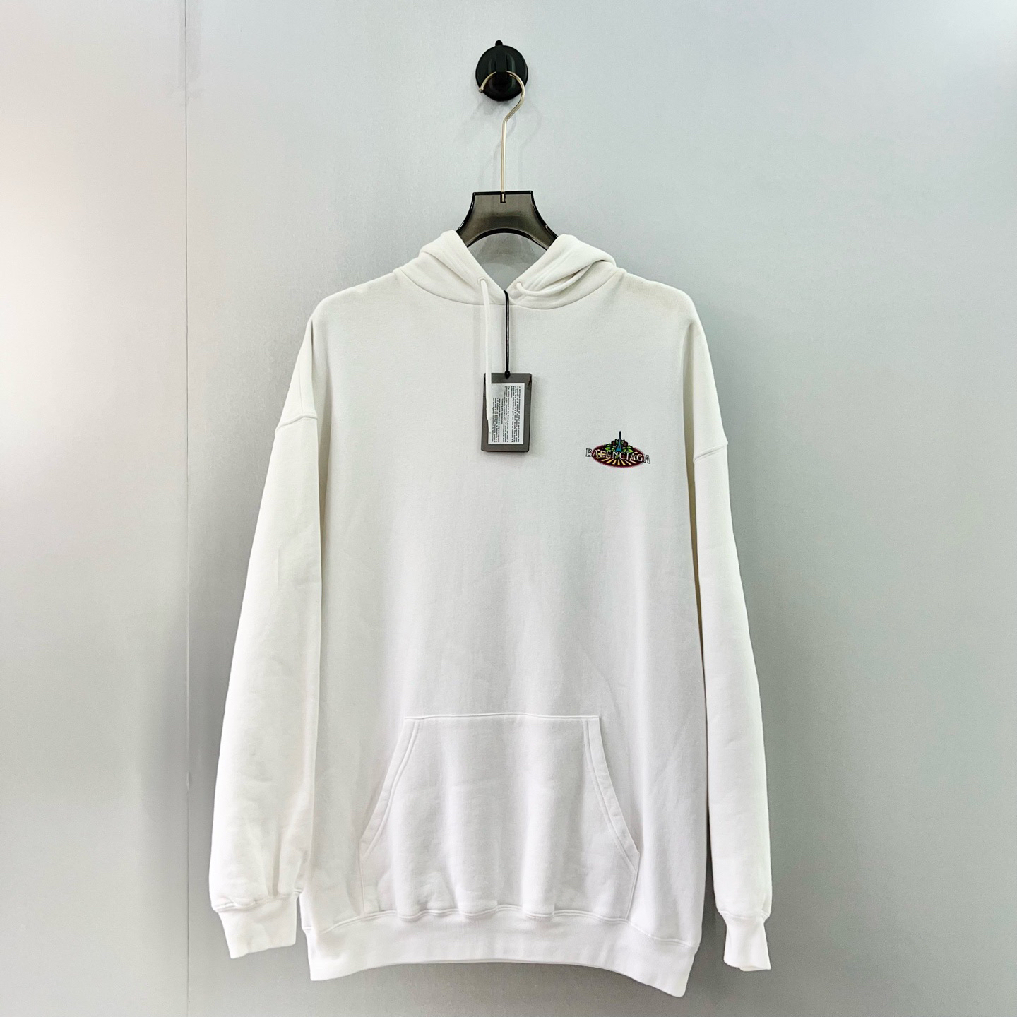 未使用 Balenciaga/巴黎世家 铁塔小标白帽衫/S码（北京）