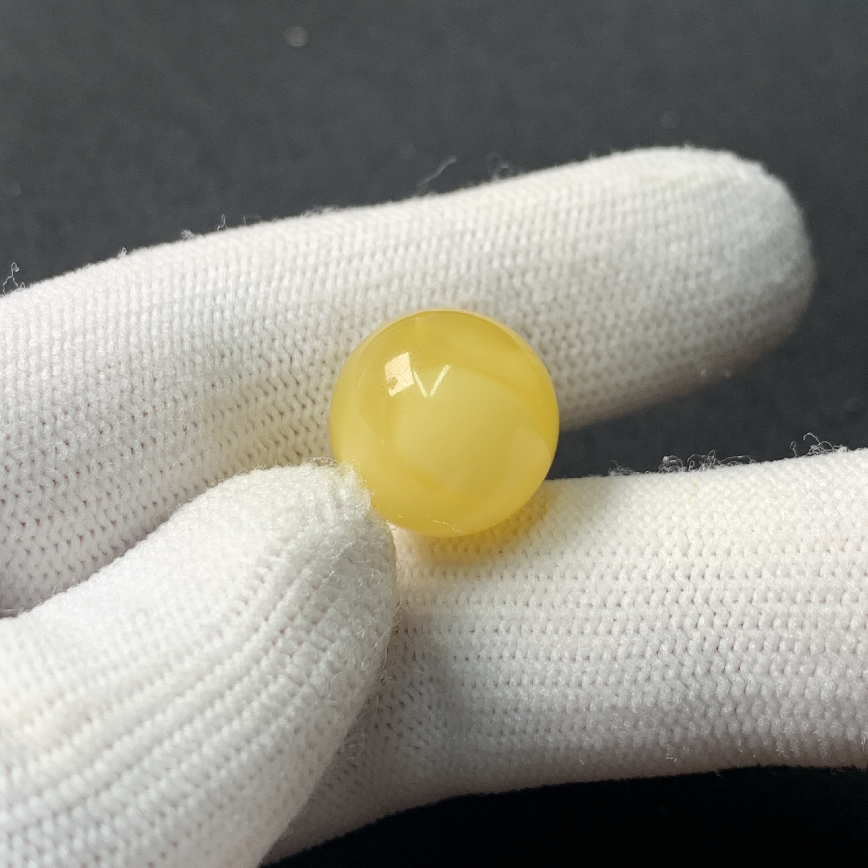 Y1101保真原矿俄料尺寸14.7mm蜜蜡单珠圆珠单颗手串隔珠-支持复检