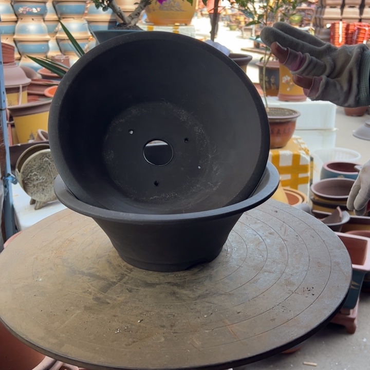 紫砂27+27斗盆 口径27×9