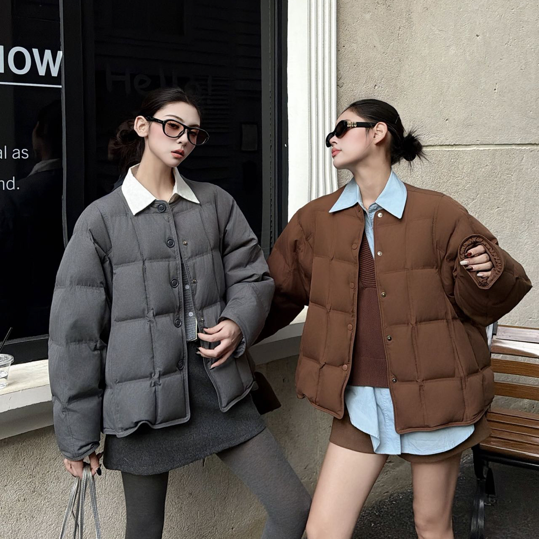 巨好看的白鸭绒羽绒服女2025冬季新款高级感保暖短款 2F623