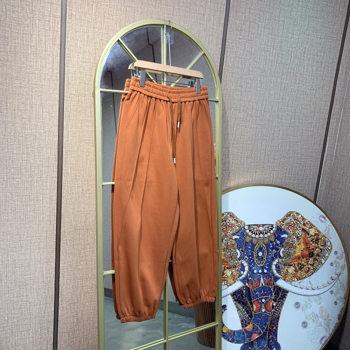 BS689产后橘色休闲裤90-125