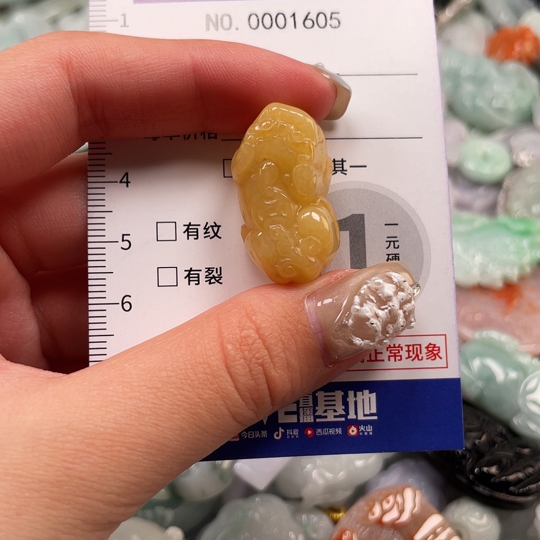 安***然翡翠未镶嵌颈饰1605