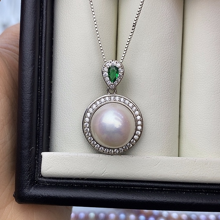 淡水珍珠吊坠(赠链)未镶嵌紫***?