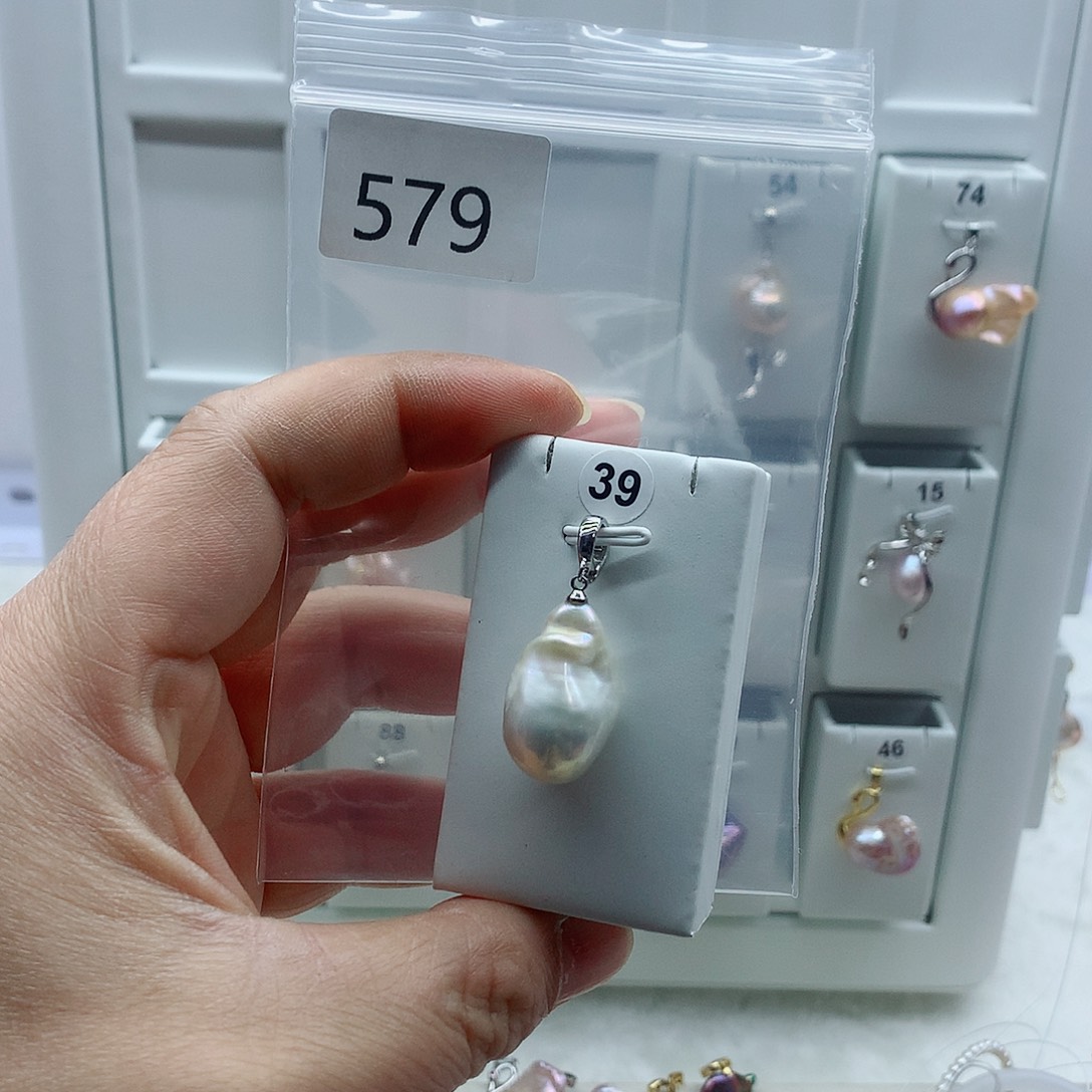 合金吊坠(不含链)淡水珍珠