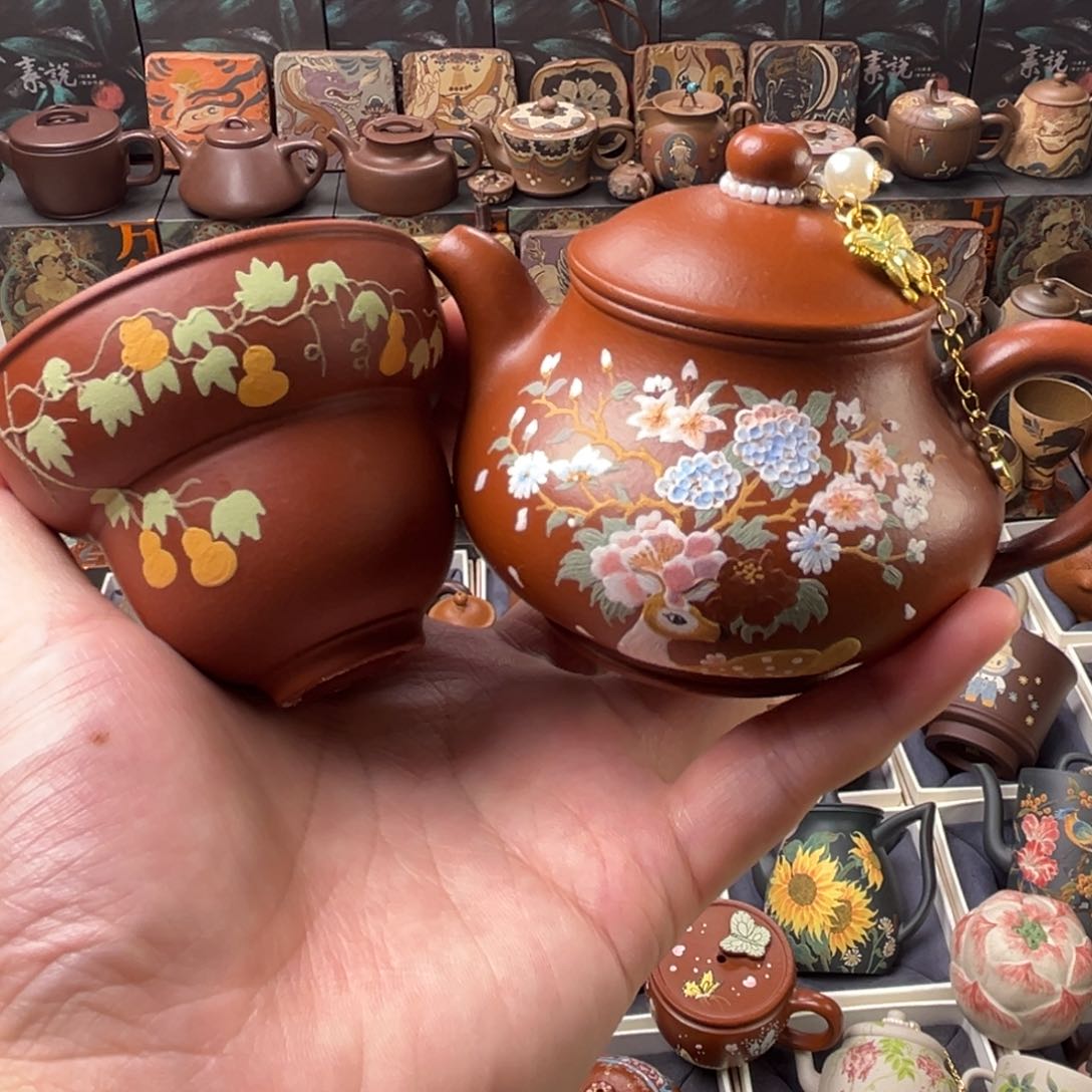 茶壶紫砂180cc一壶一杯