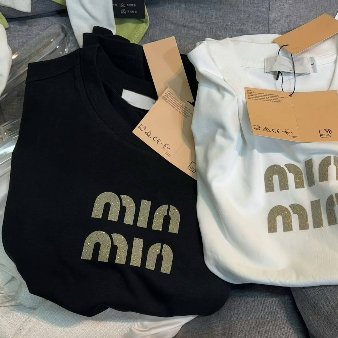 米家2款烫金裂纹版2025新款全棉短袖男女同款