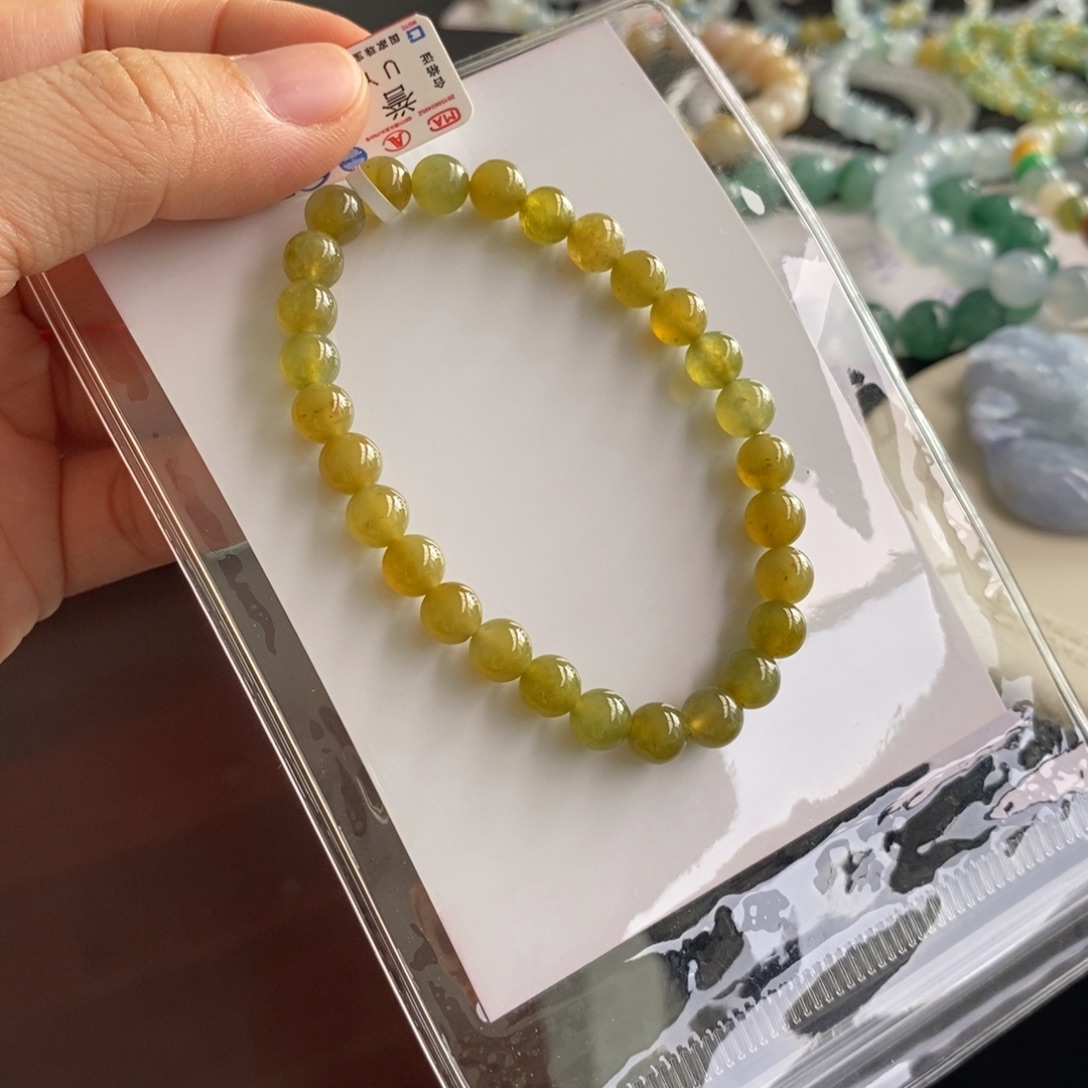 翡翠未镶嵌手链卡6.1