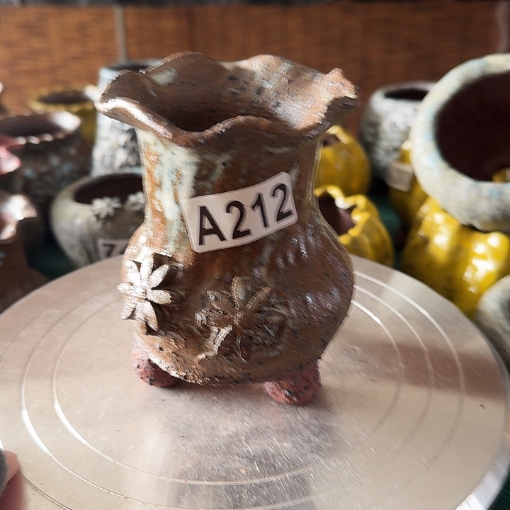 内口5高12.5外口9粗陶手工