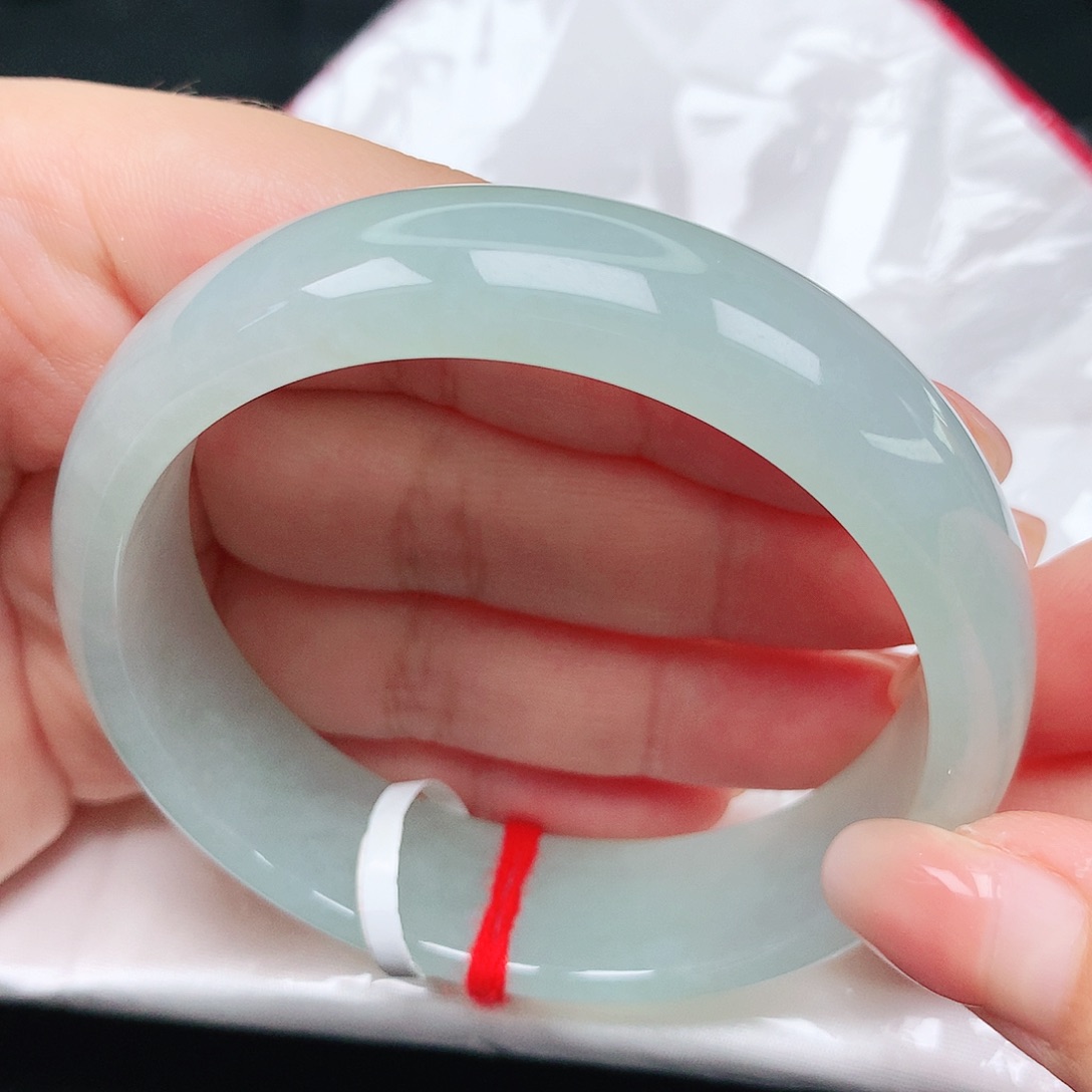 翡翠手镯未镶嵌冰绿轮胎6