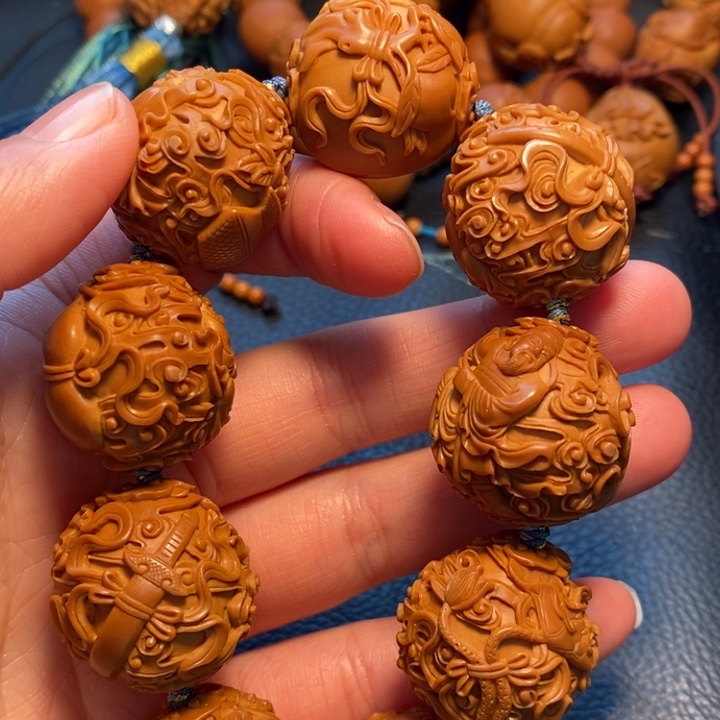 橄榄核手串/手链爬*鱼八仙手串
