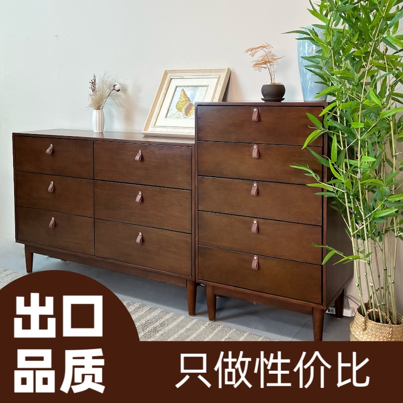 【套餐】五斗柜+六斗组合新中式复古电视柜餐边柜设计师款多功能