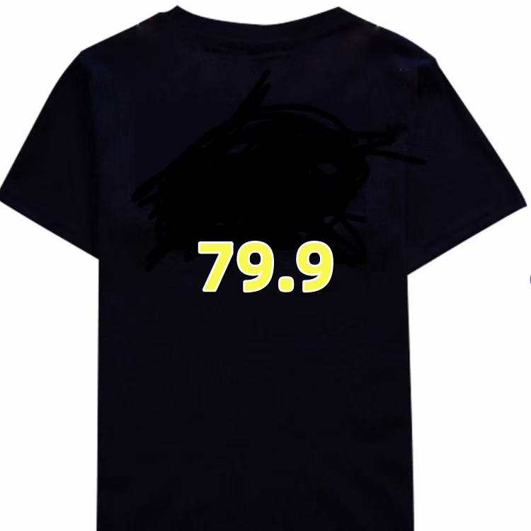 字母简约风日常短袖圆领情侣T恤夏季男款时尚文化衫