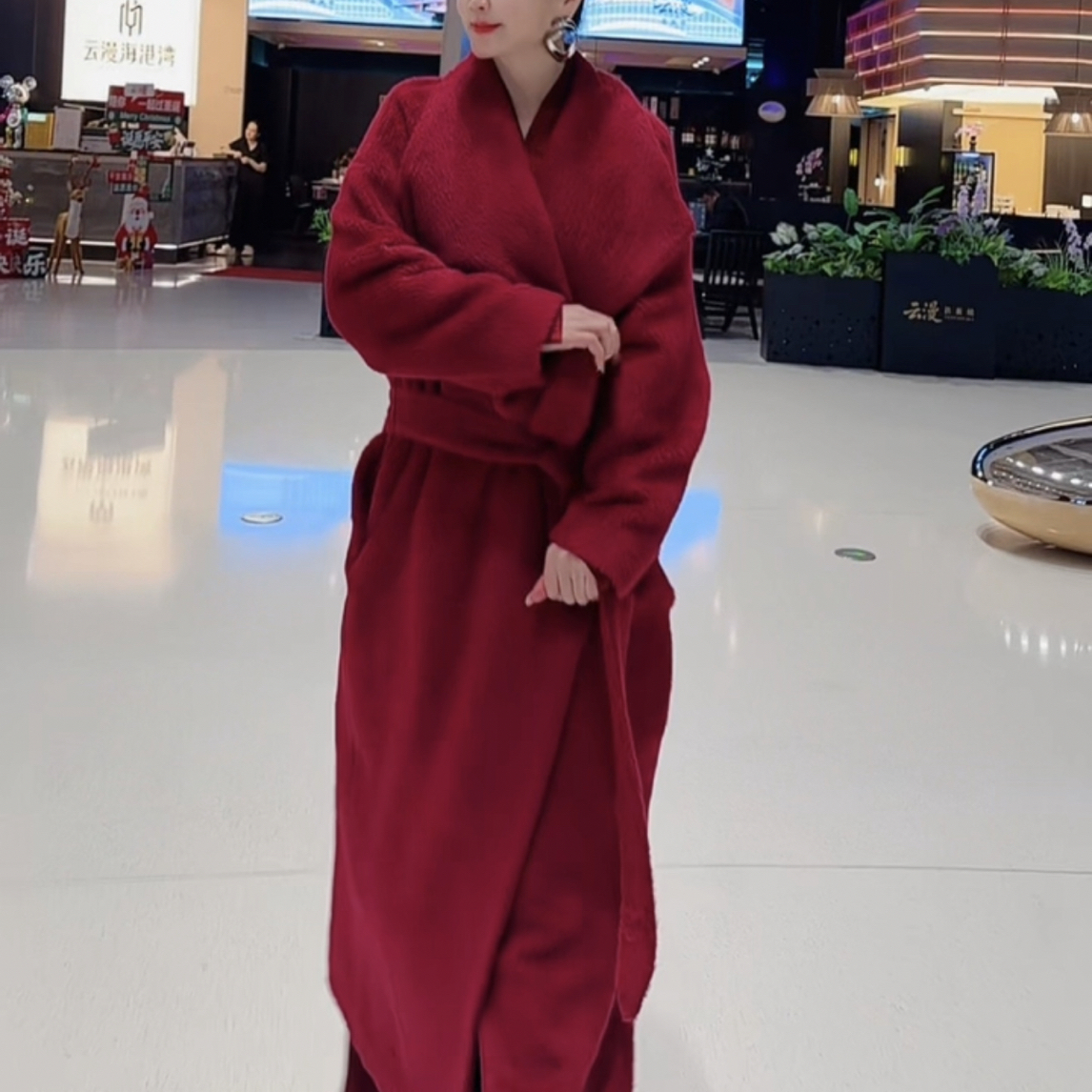 设计师原创新款苏丽羊驼绒外套