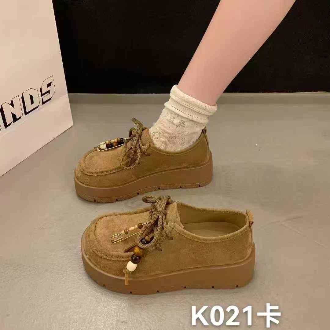 K021 复古冬季英伦乐福鞋夏天平底鞋平底日系单鞋圆头女鞋