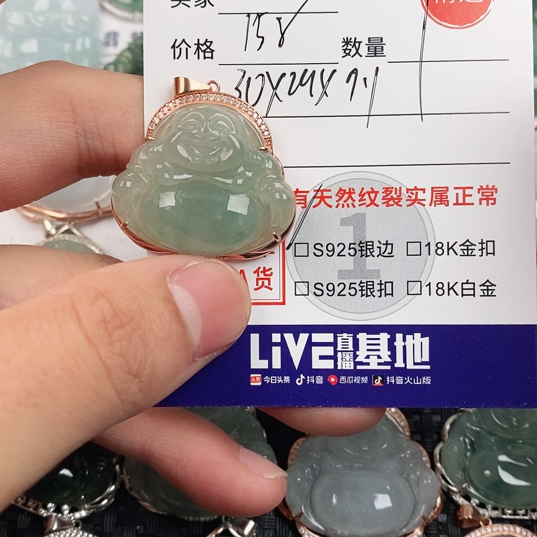 翡翠银S925镶嵌颈饰