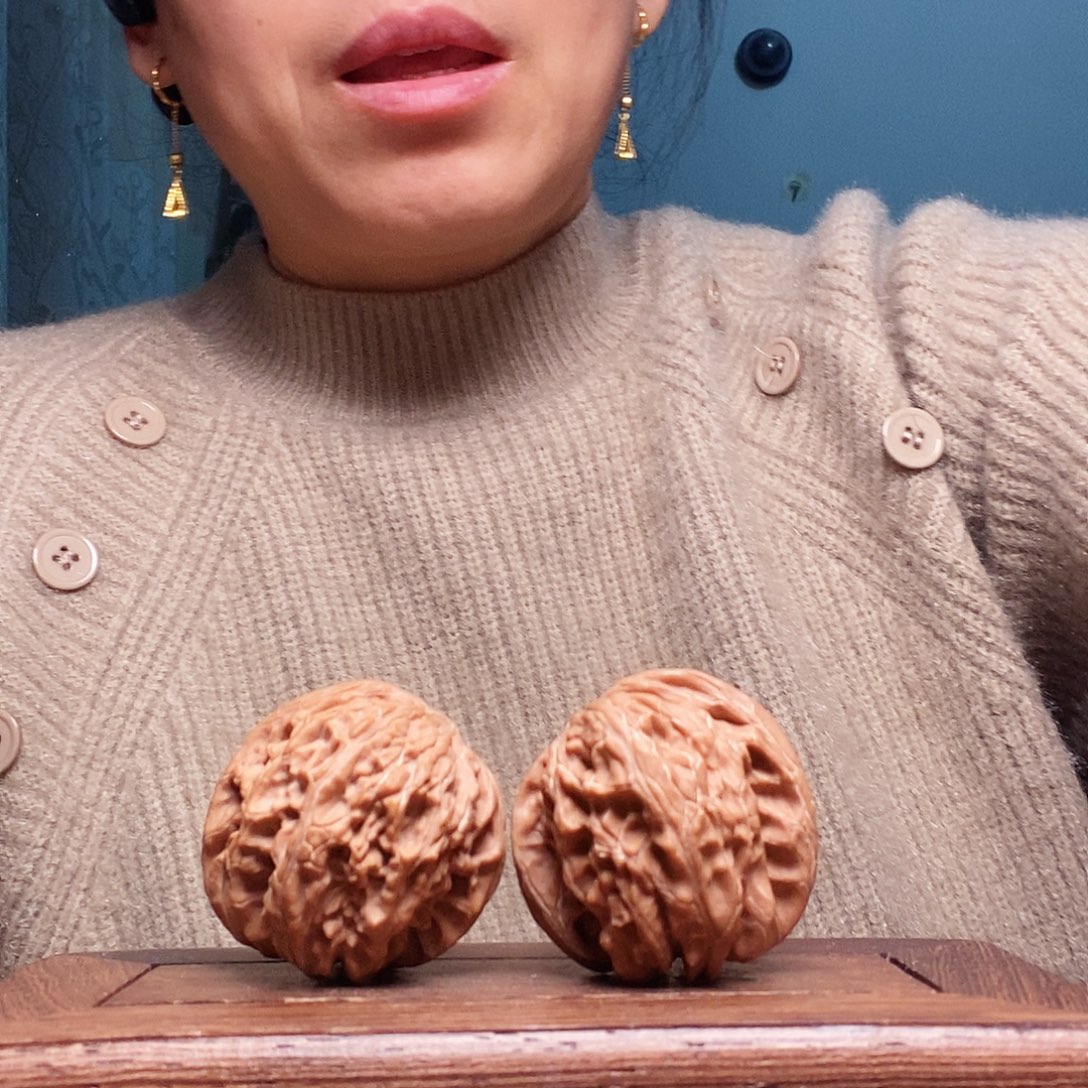 文玩核桃吊坠磨盘