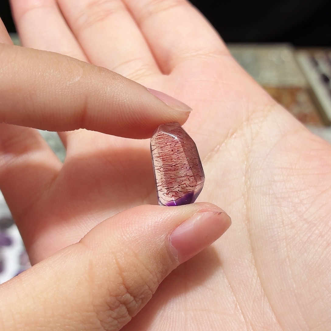 未镶嵌水晶吊坠(不含链)紫超七 随形 打孔定制不退换