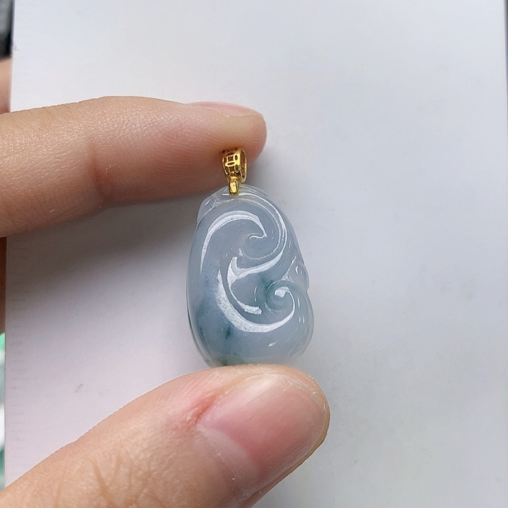 颈饰银S925镶嵌翡翠天然翡翠