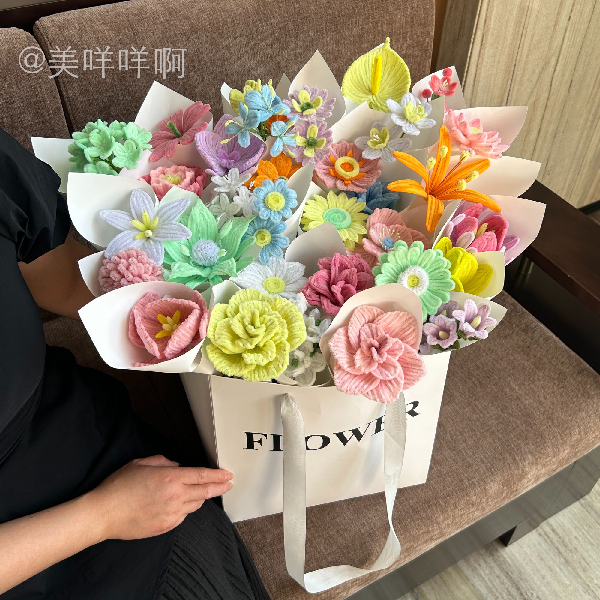 一岁一花扭扭棒花束男女朋友生日手工DIY材料包七夕情人节送礼物