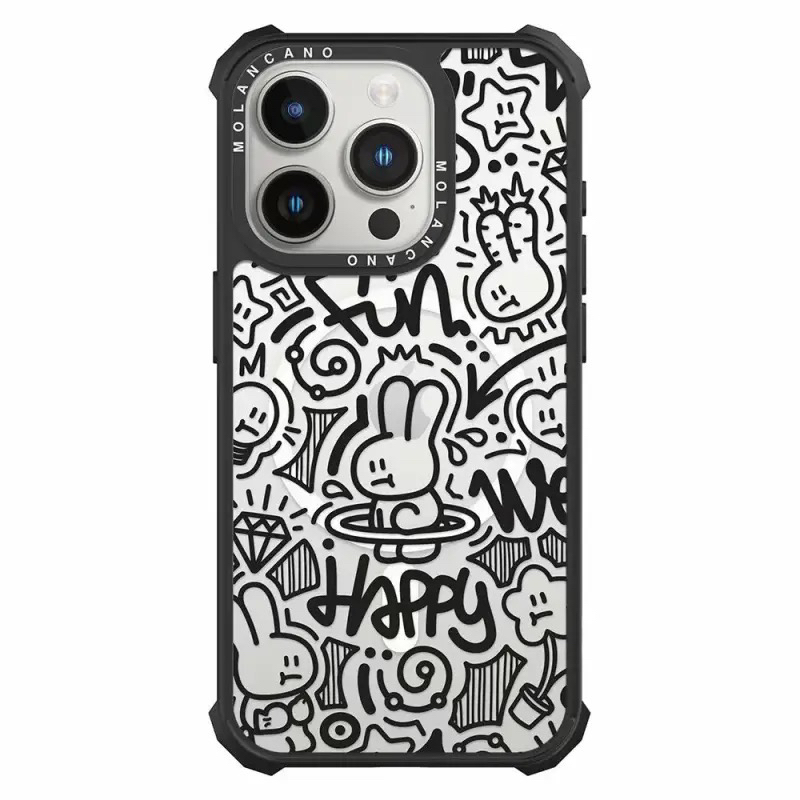 【向北专属】MOLANCANO苹果iPhone16promax磁吸手机壳IP15PRO涂鸦壳
