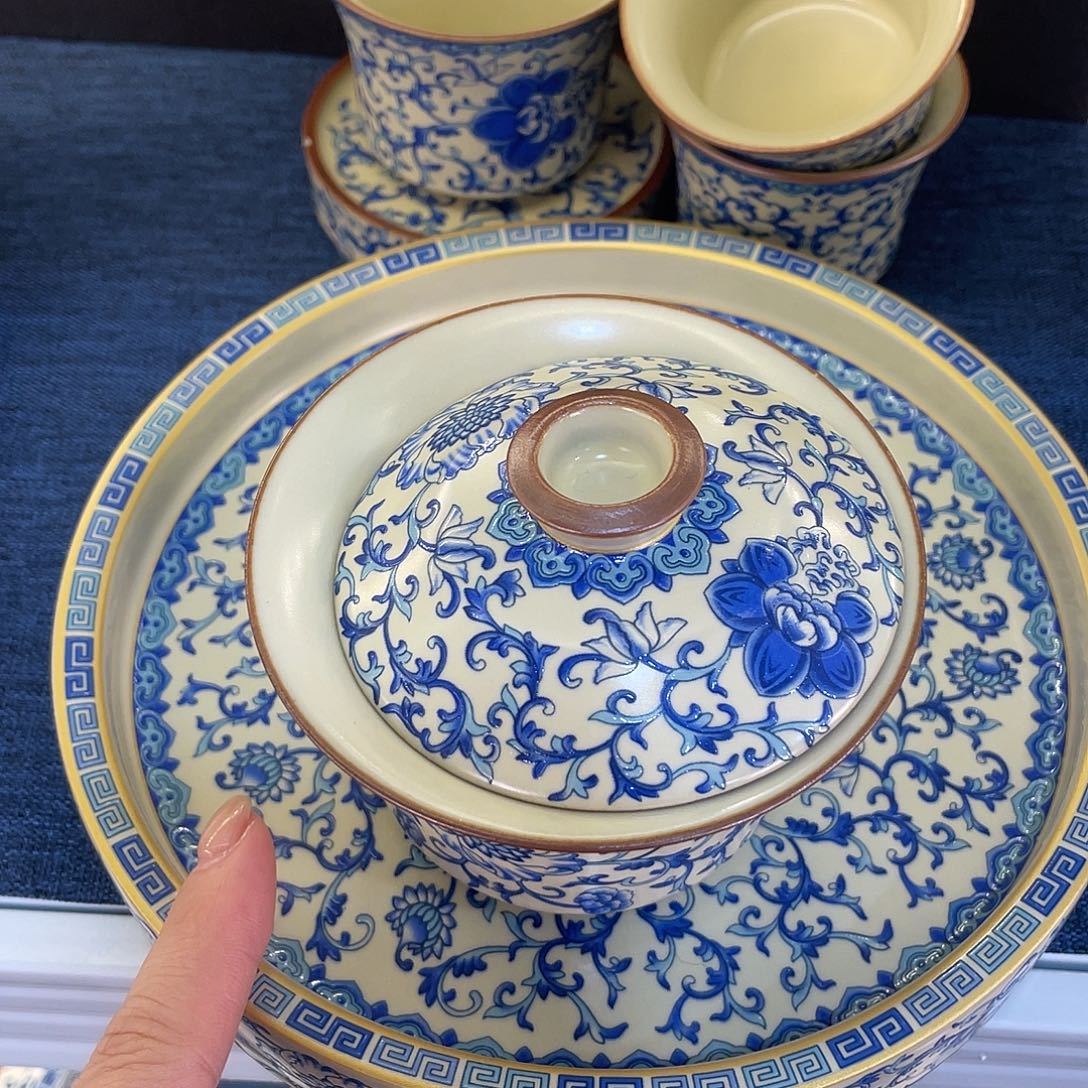 陶景德陶瓷盖碗茶具