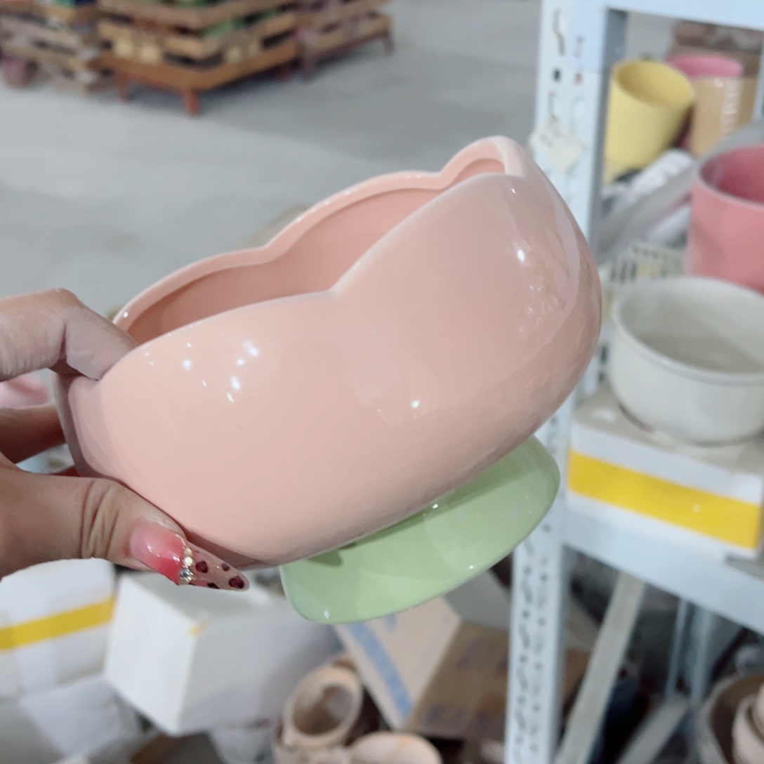 有孔，陶瓷花盆满10米包邮发货