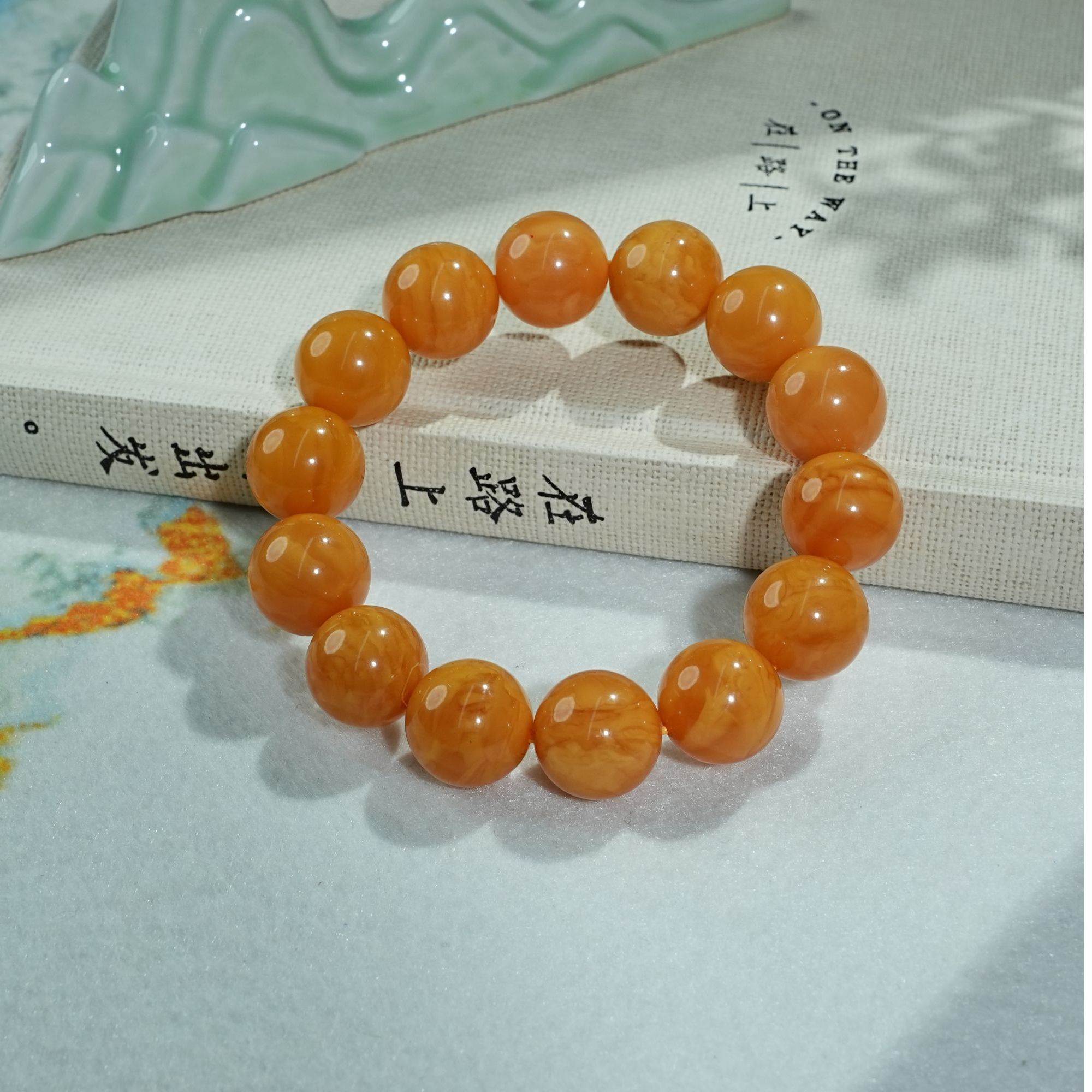 【睿泽&小池专属】蜜蜡圆珠手串 14-15mm 