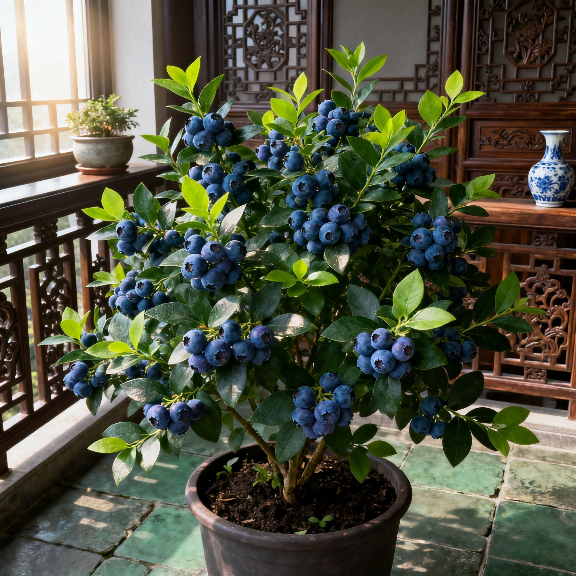 蓝莓树果苗盆栽地栽南北方种植耐寒阳台四季兔眼特大果蓝莓苗果树
