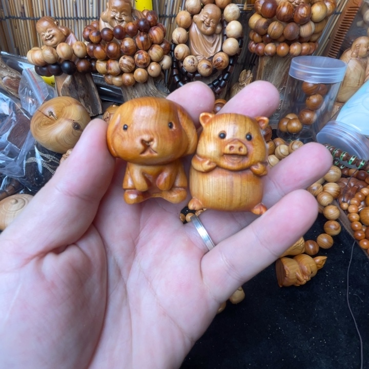 *****手串/手链柏木（崖柏）小把件猪狗