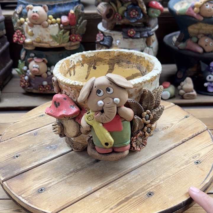 嘻哈多肉花盆百搭