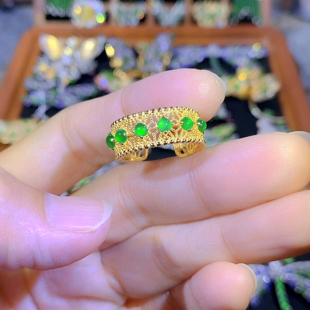 吊坠(不含链)银S925镶嵌翡翠