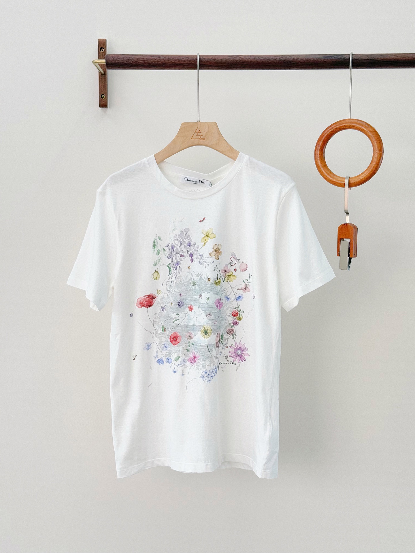 未使用 DIOR/迪奥 迪奥 女士新品花卉印花短袖T恤 S 码