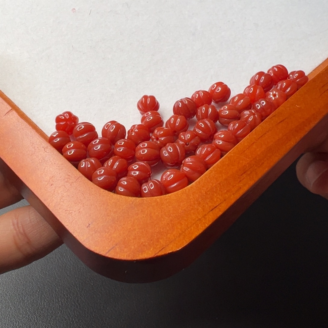 南红玛瑙未镶嵌601号南红瓜珠6.5+多样性发一