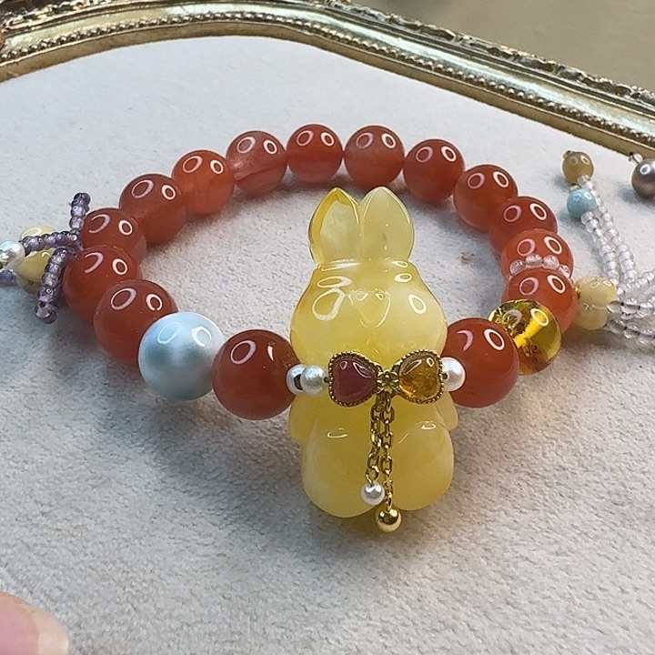 琥珀未镶嵌手链琥珀手串