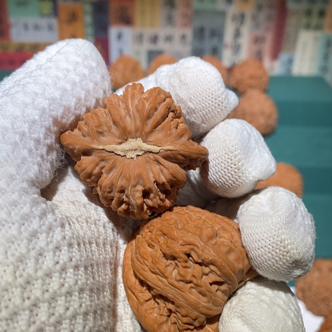 Y***i文玩核桃把件蜜纹