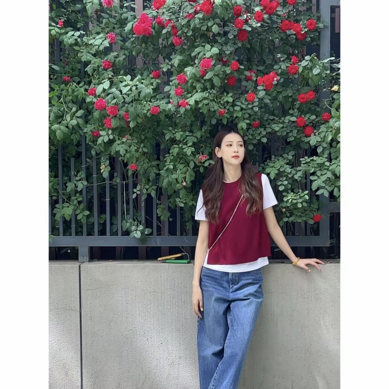 GIRDEAR/哥弟「北国的秋」开叉背心马甲女款2025新款爆款1399701