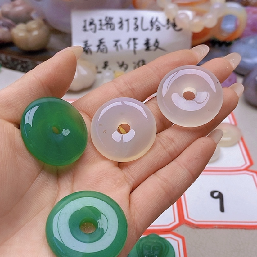 【闪购商品】未镶嵌玛瑙/玉髓珠宝半成品d****w