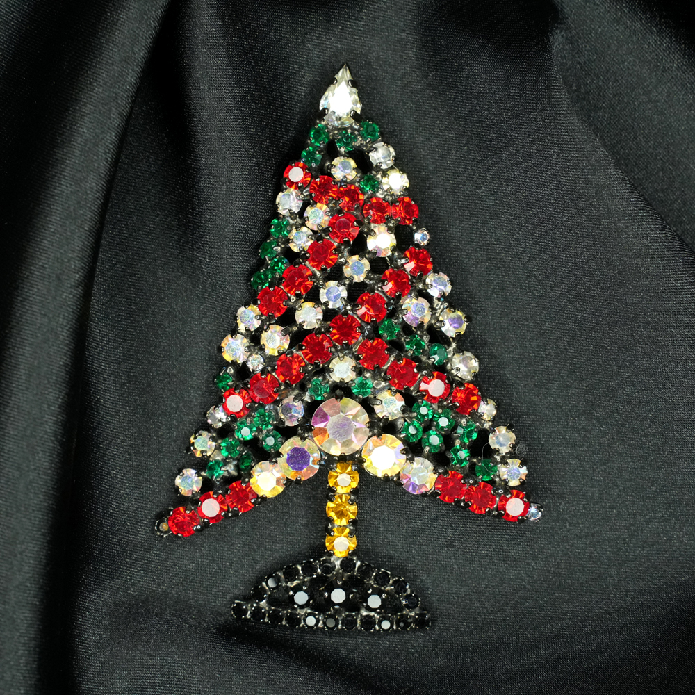 B&W80年代藏级立体爪镶圣诞树胸针[2502111-081]
