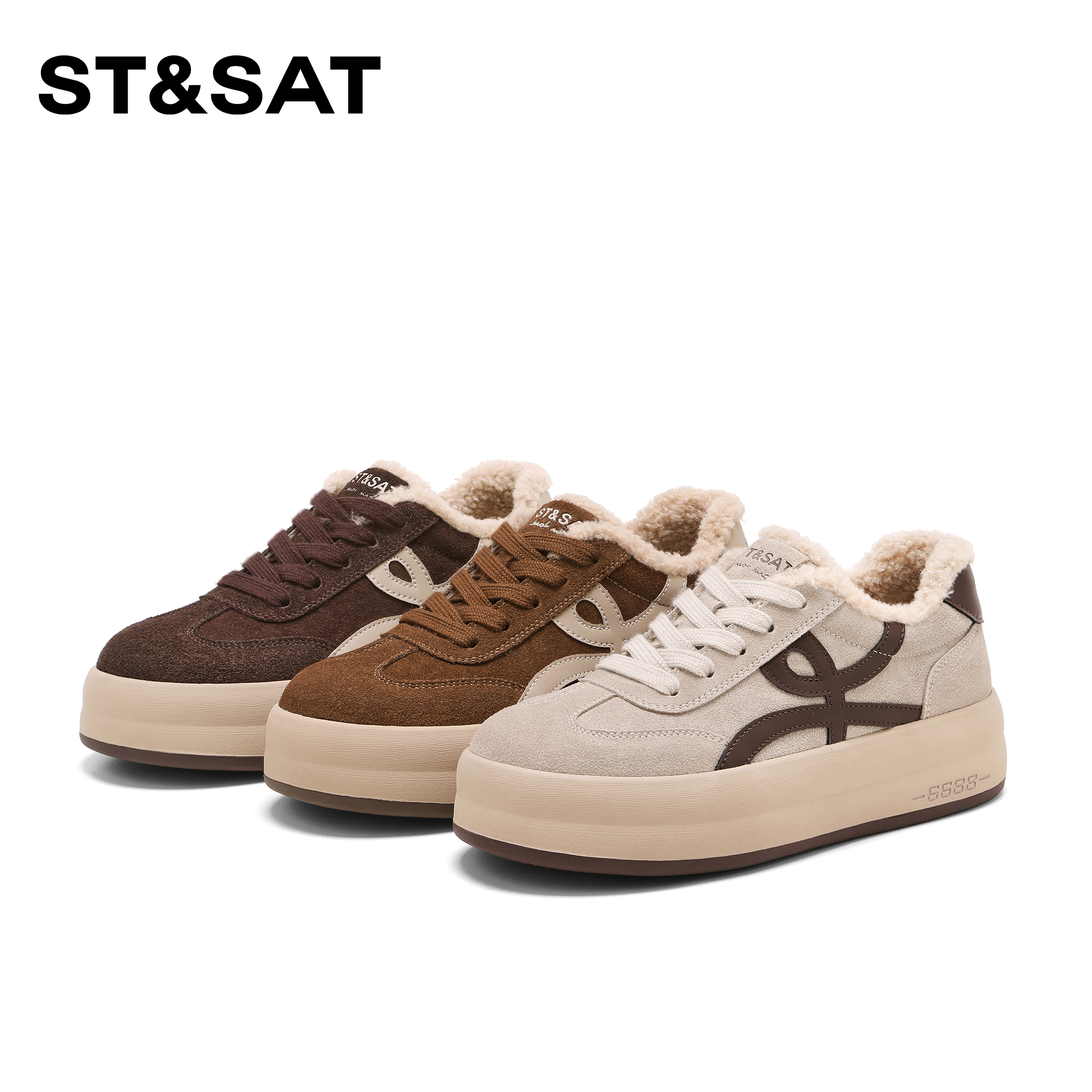 【秋冬臻品】星期六复古经典百搭休闲鞋2026冬季新款时尚德训鞋女士