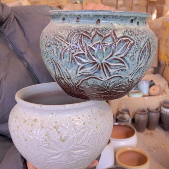 紫砂花盆高17口20————-