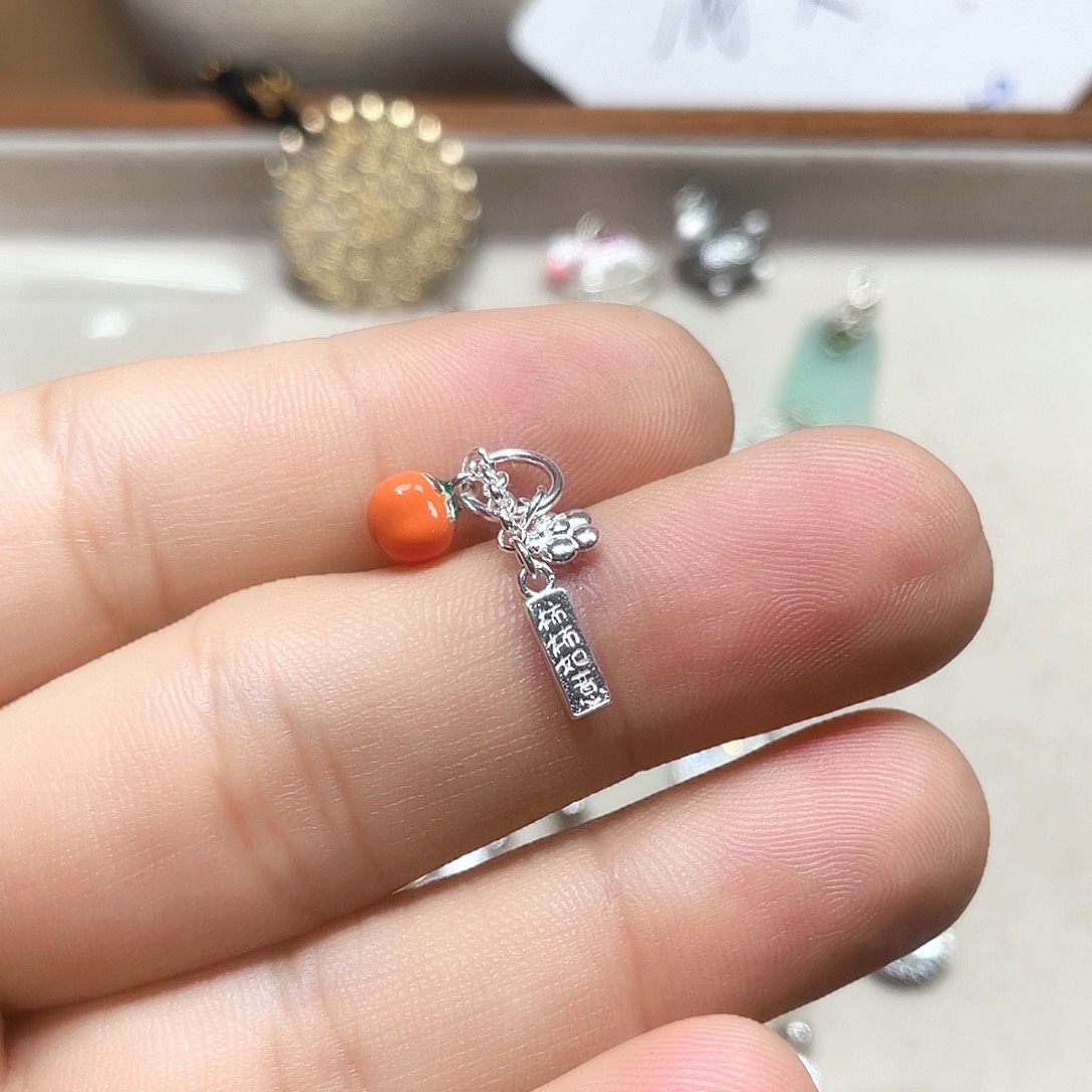 妖***精坠链均925银锆石事事如意