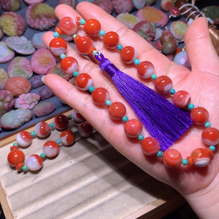 玛瑙/玉髓未镶嵌手链南特色珠