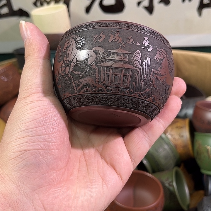 茶杯紫砂全手工紫砂主人杯