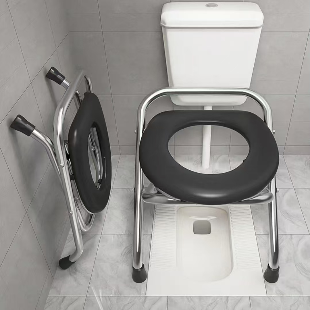 不锈钢老人专用坐便椅孕妇坐便器蹲厕马桶凳坐便凳马桶厕所洗澡凳