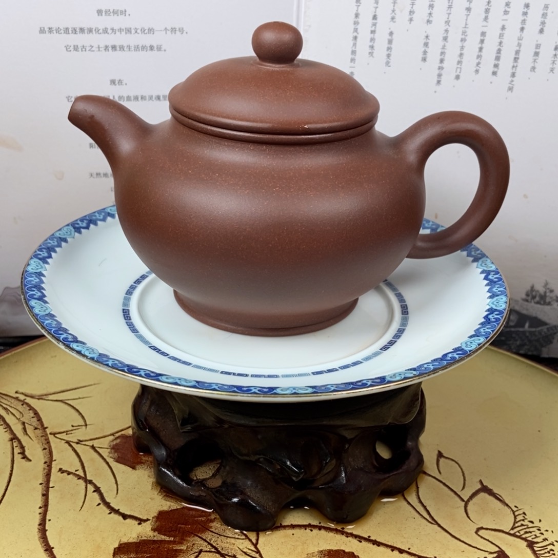 紫砂茶壶全手330 黄龙源底槽清老母亲制作