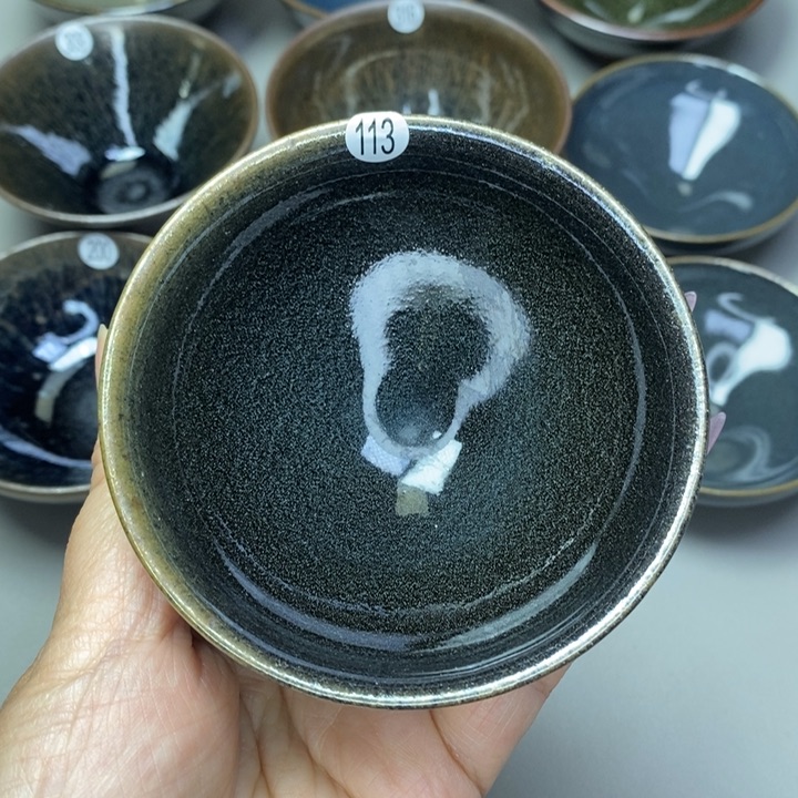 茶盏建窑建盏磨底柴烧主人杯