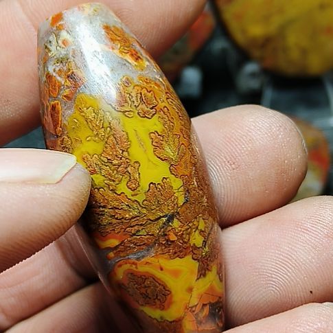 半***饼玛瑙/玉髓合金颈饰