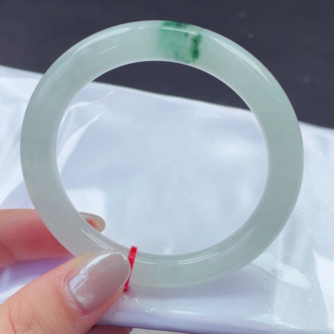 翡翠未镶嵌手镯53圆条