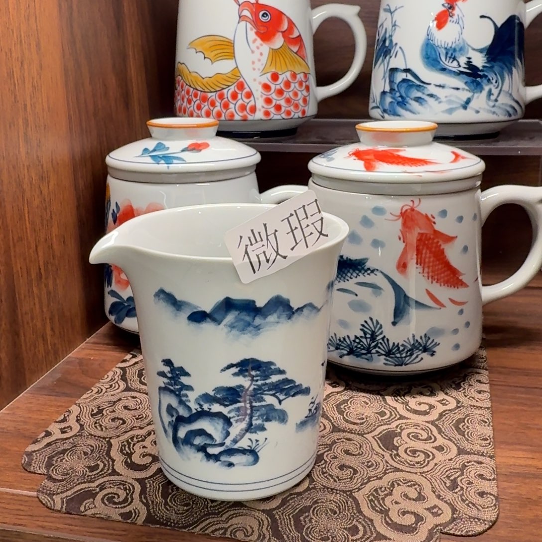 釉下彩纯手绘微瑕