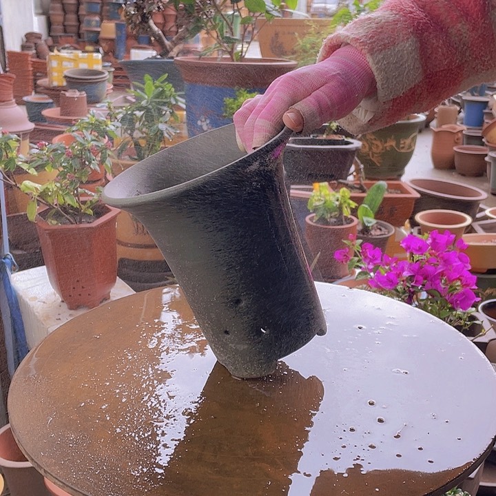 紫砂宜兴紫砂促销21素面兰花盆